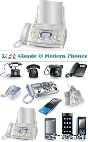 Classic & Modern Phones Vector