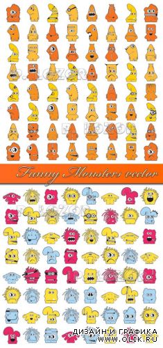 Funny Monsters vector