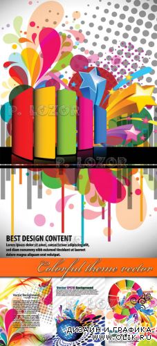 Colorful theme vector