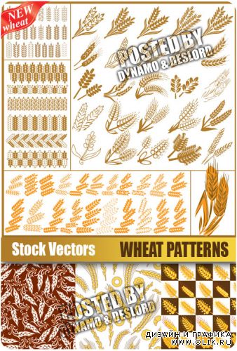 Пшеничные паттерны - векторный клипарт