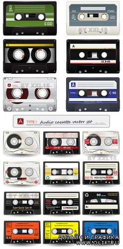 Audio cassette vector set