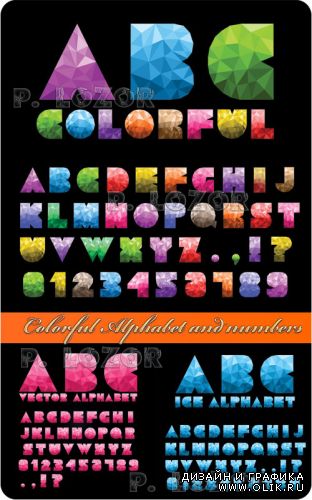 Colorful Alphabet and numbers 2
