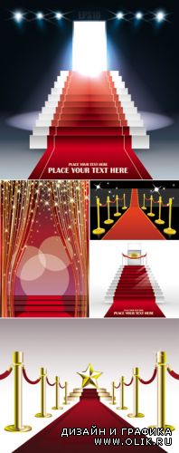 Stairs & Red Carpet Vector