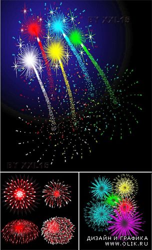 Illustration of fireworks