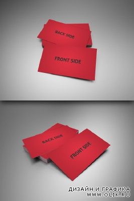Red business card
