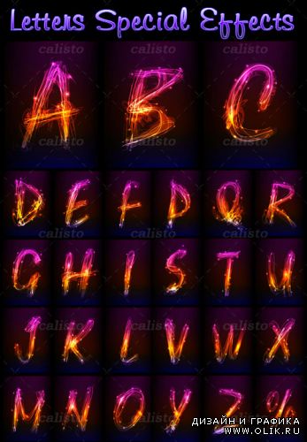 Letters brilliant special effects - Vector