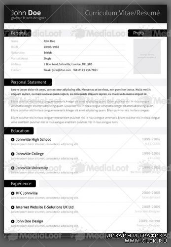 MediaLoot - Modern CV Resume Template