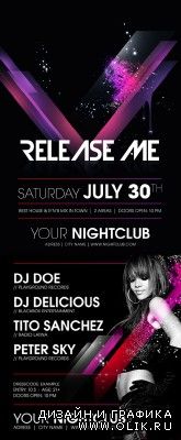 River Release Me Party Flyer