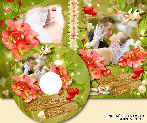 Свадебная обложка и задувка для DVD - Яркие моменты