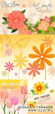 Flower backgrounds pack 16