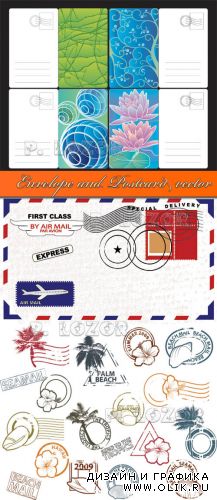 Envelope and Postcard vector