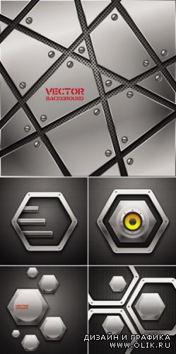 Abstract Metal Backgrounds Vector
