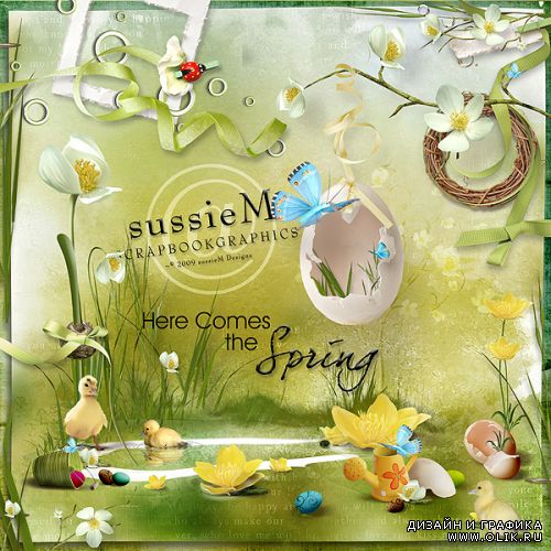 Scrap kit   Here Comes the Spring