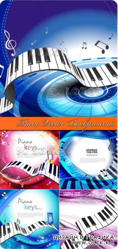 Piano Vector Backgrounds - Векторные фоны пианино