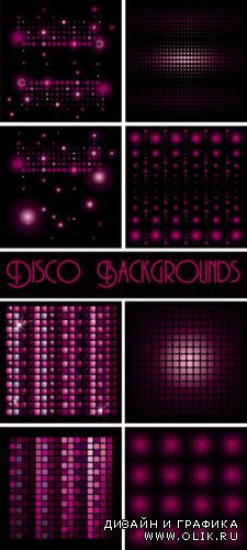 Purple Disco Backgrounds Vector