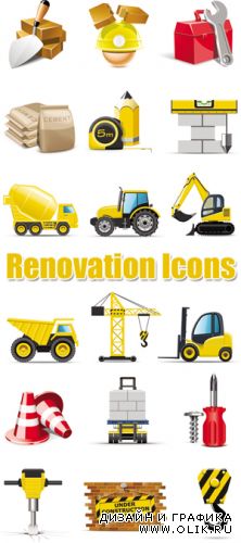 Building & Renovation Icons Vector