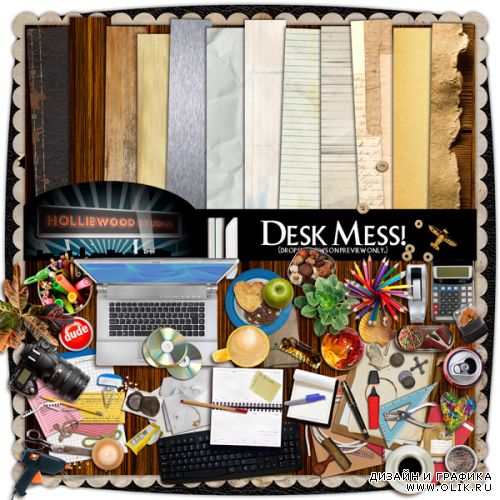 Скрап набор Desk mess