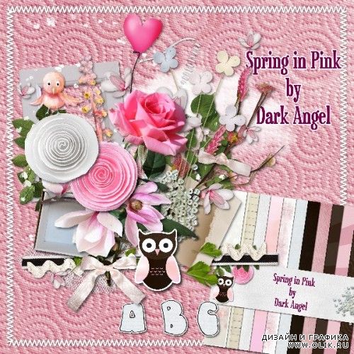Скрап-набор - Spring in pink