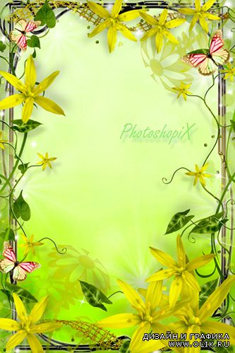 Рамка для PHSP с желтыми цветами – Солнечное пробуждение