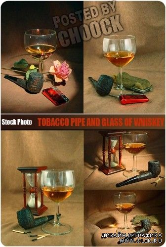 Курительная трубка и стакан виски  | Tobacco pipe and glass of whiskey