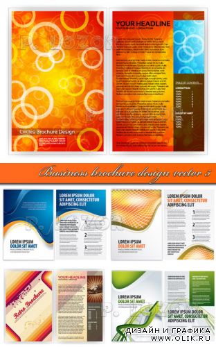 Business brochure design vector 5