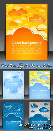 Weather Effects Maps Vector