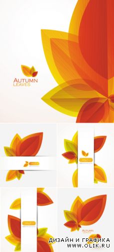 Autumn Leaves Backgrounds Vector 4