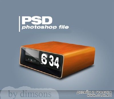 Retro Clock PSD