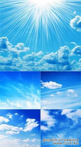 Пять фонов с облаками