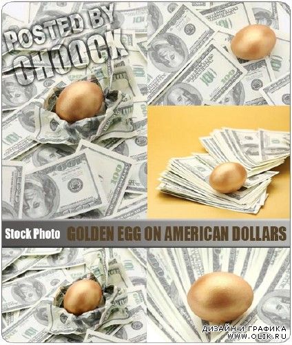Золотое яйцо на американских долларах | Golden egg on american dollars