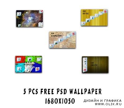 FREE Wallpaper 5 pcs psd