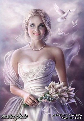 Женский шаблон для фотошопа – Сказочная невеста