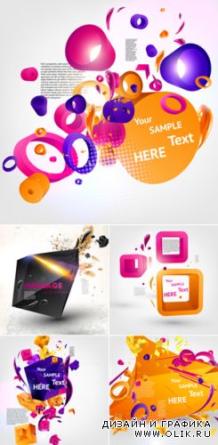 3D Abstract Backgrounds Vector 3