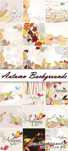 Autumn Backgrounds Vector 2
