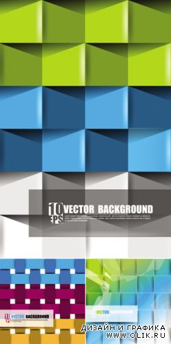 Abstract Cubes Backgrounds Vector