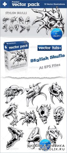 Premium Vector Pack – Stylish Skulls