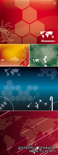 Abstract Techno Backgrounds Vector 3
