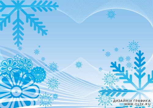 Векторный фон со снежинками - Vector background with snowflakes