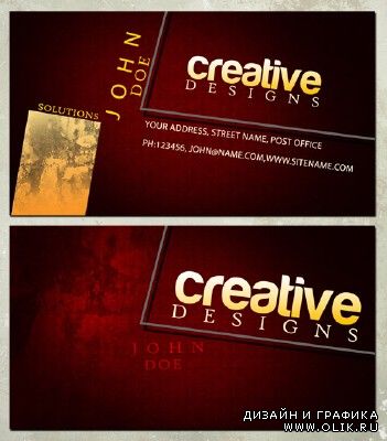 Creative Designs Business Cards Tempate 