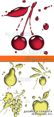Fruit glass vector 2