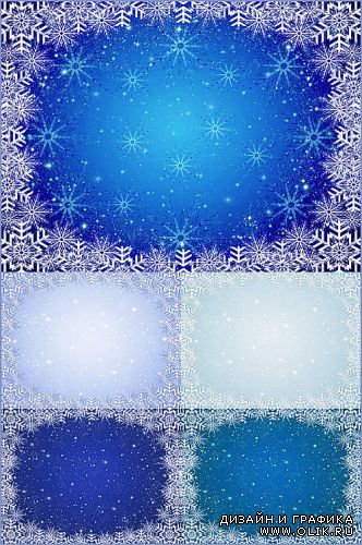 Winter backgrounds with frames snowflake 2