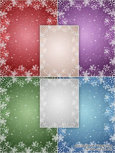 Winter backgrounds with frames snowflake 3