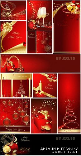 Red and gold christmas backgrounds