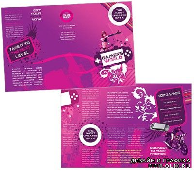 Templates for Design - Next Level Gaming Brochure  11 x 8.5 BoxedArt 