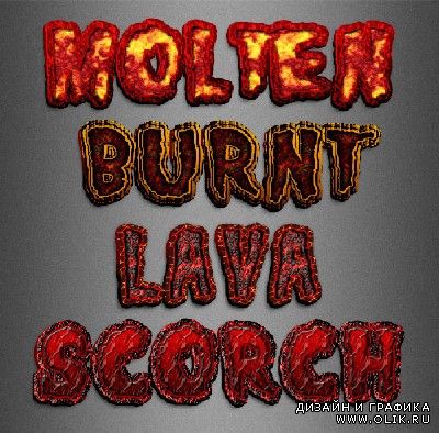 Styles - Lava Text Effects