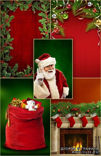 Christmas backgrounds - poster format Рождественские фоны