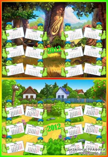 Календарь на английском и русском языке