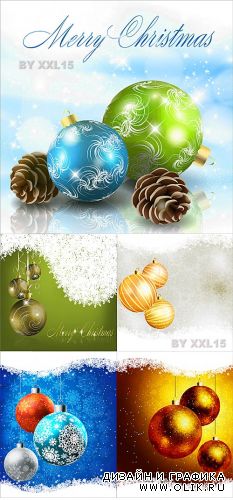 Backgrounds with christmas balls