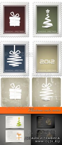 Новогодние визитки вектор | Christmas card vector