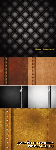 Realistic Leather Backgrounds Vector